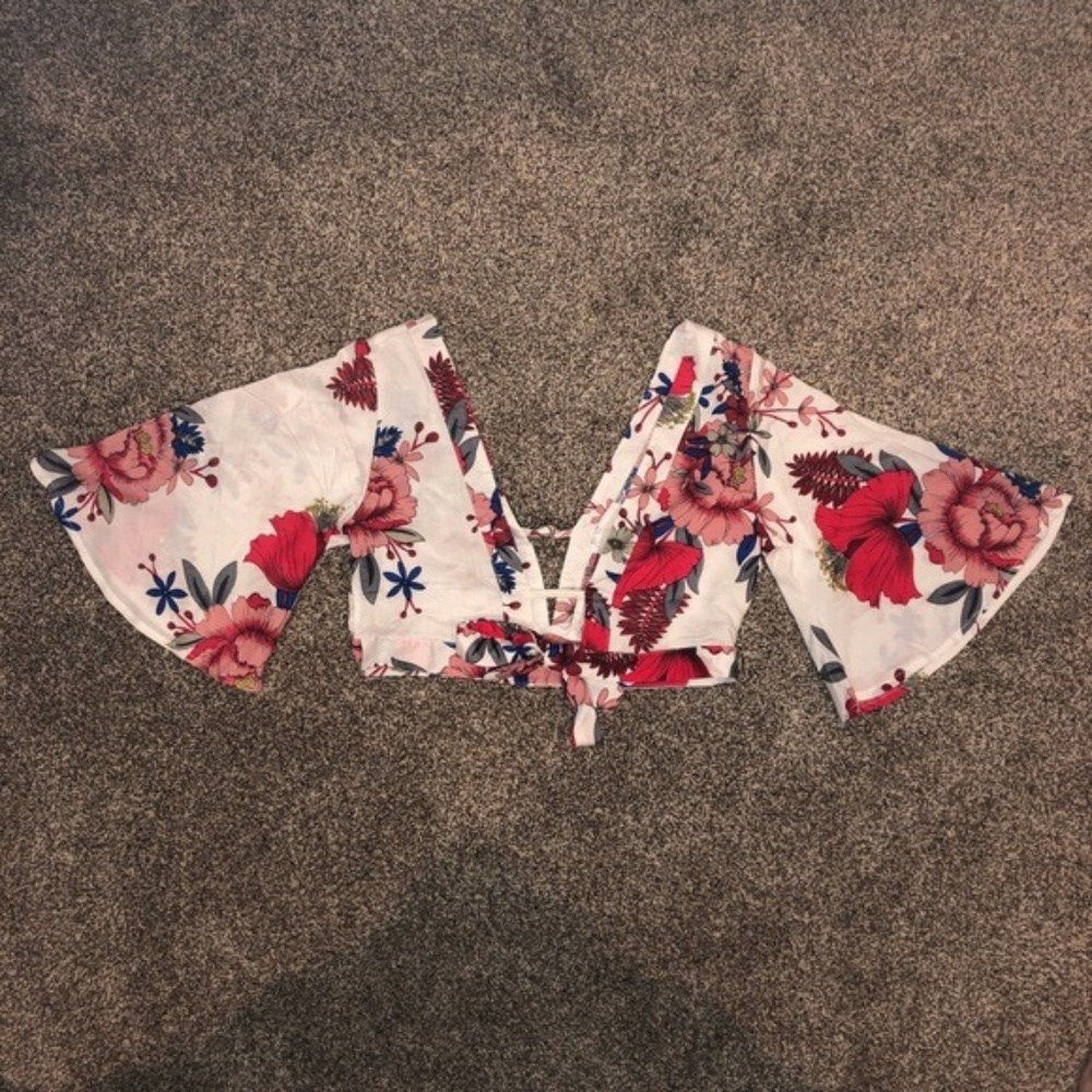 Zaful Floral Crop Top